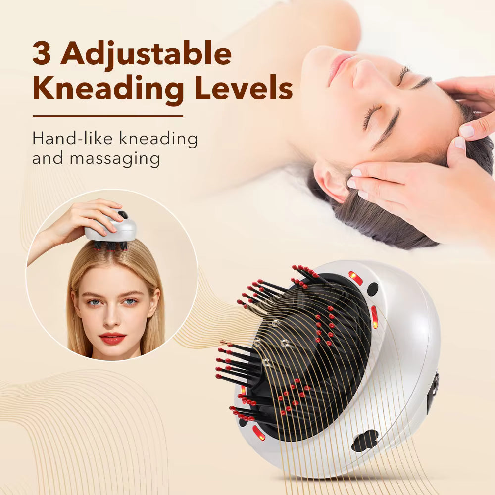 Portable 660nm Red Light Scalp Massager & Liquid Applicator with Mist Spray